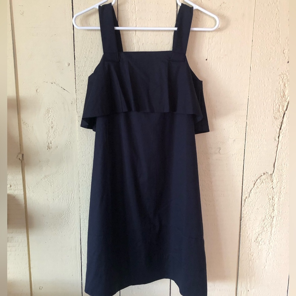 BNWT Chic Ann Taylor Strappy Shift Navy Sleeveless Dress